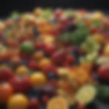 Vibrant Nutrient-Rich Foods Variety of colorful fruits and vegetables