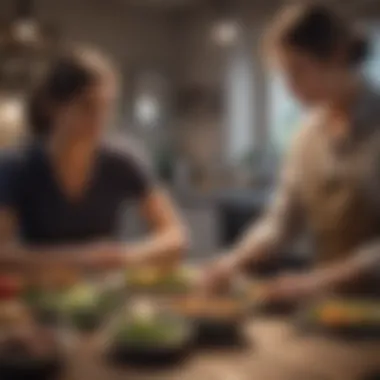 Strategic Meal Preparation Tips Nutritionist and client discussing meal preparation