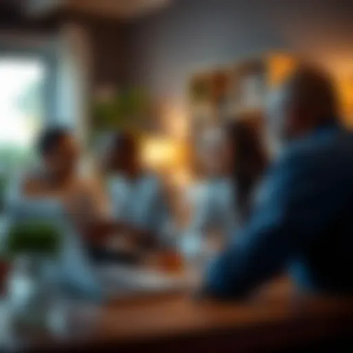 Visual representation of an online support group discussion