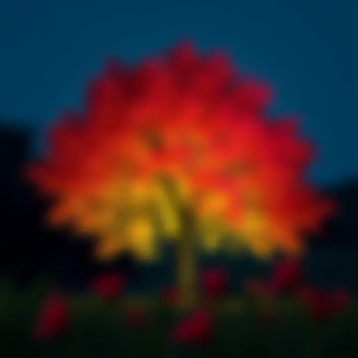 Vibrant Tree Illustrating Character Traits A vibrant tree illustrating character traits