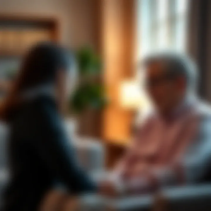 A therapist engaging with a client in a counseling session