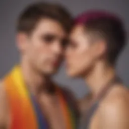 A colorful representation of LGBTQ+ pride and acceptance