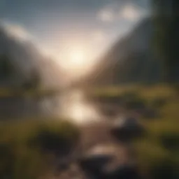 A serene landscape symbolizing tranquility amidst chaos.