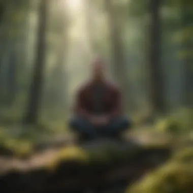 Person practicing mindfulness in nature