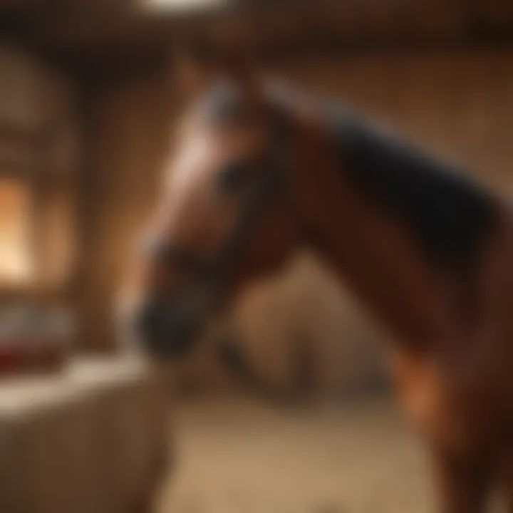 A tranquil environment showcasing horses in a therapy context