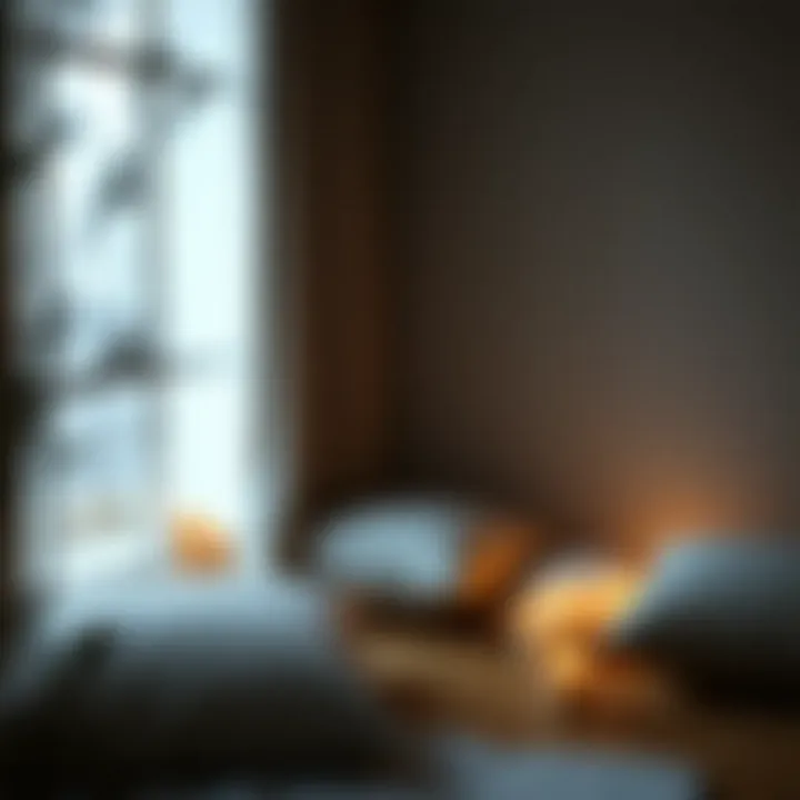 Tranquil Space for Meditation and Mindfulness A tranquil meditation space with cushions and candles