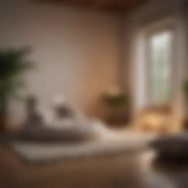 Creating a Peaceful Meditation Environment A peaceful meditation space with cushions and soft lighting