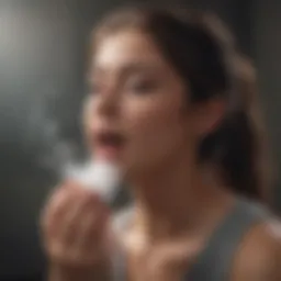 Illustration of a person engaging in block breathing