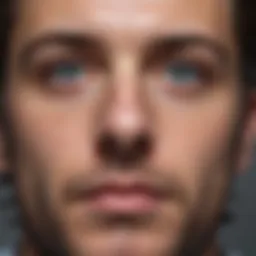 Abstract representation of peripheral vision in a split-screen format.