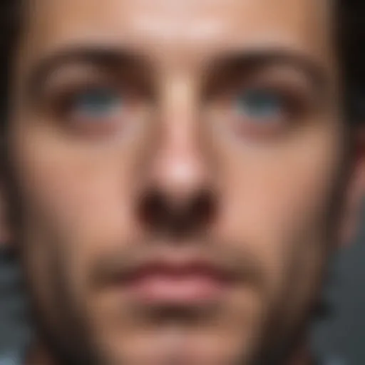 Abstract representation of peripheral vision in a split-screen format.