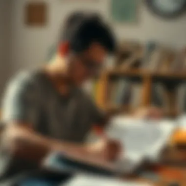 Engrossed in Mandala Coloring An adult engrossed in coloring a detailed mandala