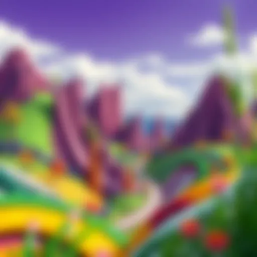 A serene landscape colored with intricate designs