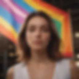 Pride flag representing diversity within the LGBTQ+ community