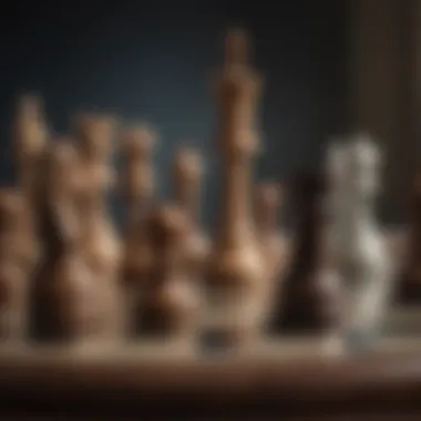 Strategic Depth of Chess A visually captivating chessboard with strategic positions