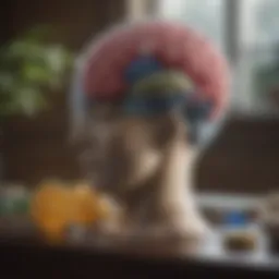An illustrative representation of neurochemical balance in mental health.