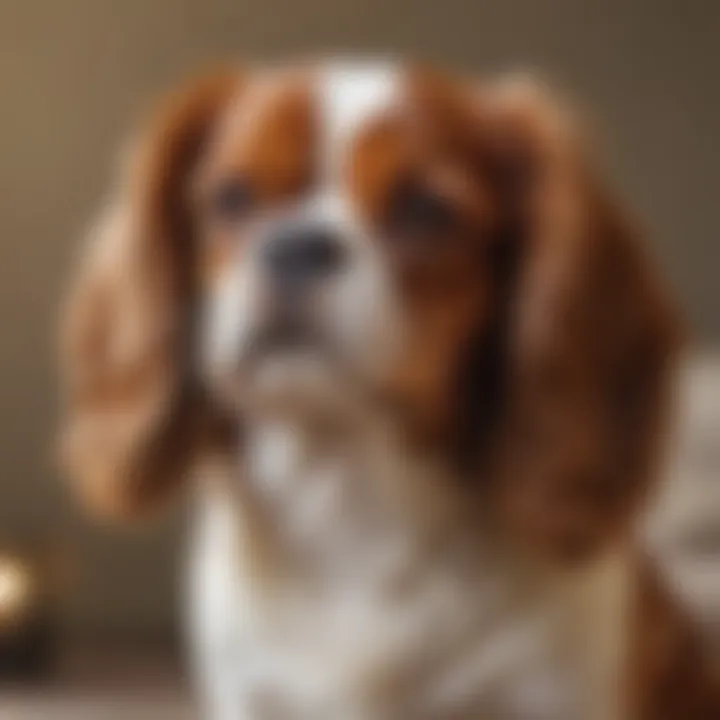 Soothing Cavalier King Charles Spaniel promoting well-being