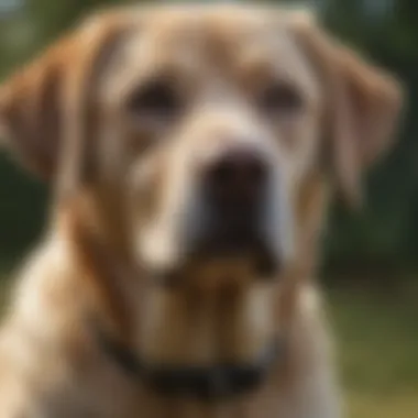 Blissful Labrador Retriever providing emotional support