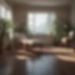 A serene therapeutic setting with calming elements