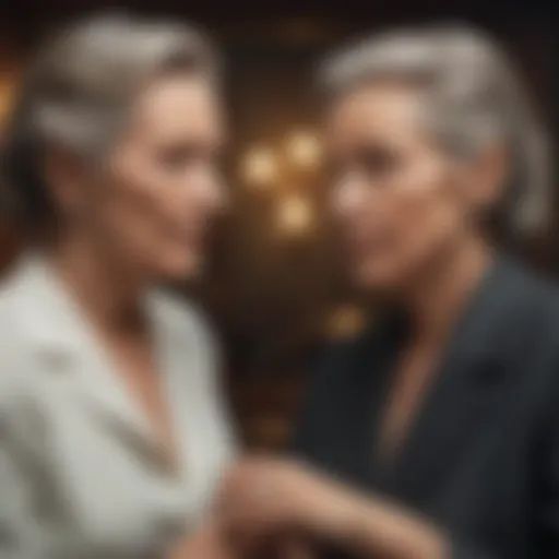 Mature woman exuding grace and wisdom