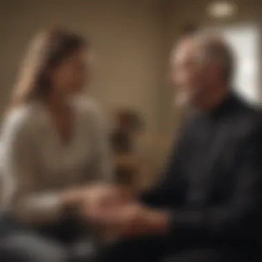 Therapeutic Engagement at Father Martin Rehab A qualified therapist engaging with a client during a session
