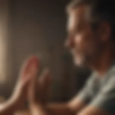 Nurturing Mental Wellness Through Mindfulness Father engaging in a mindfulness exercise