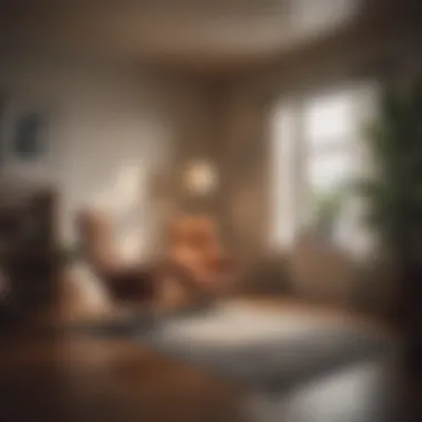 Creating a Comfort Zone A tranquil room with soft lighting and a cozy chair