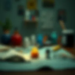 Depiction of therapeutic tools used in anxiety treatment