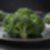 Fresh green broccoli on a plate
