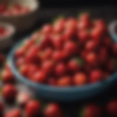 Vibrant red strawberries in a bowl