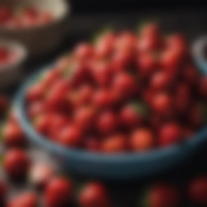 Vibrant red strawberries in a bowl