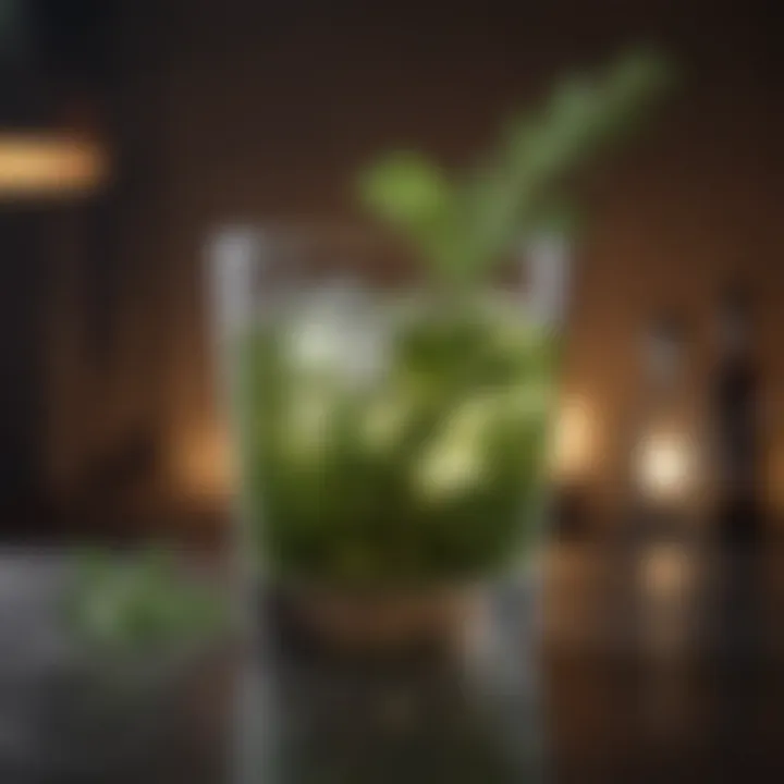 Sophisticated Cocktail Glass with Herb Infusion