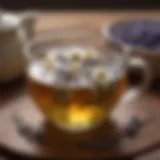 Herbal tea with chamomile and lavender