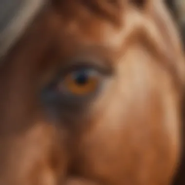 A close-up of a horse's eye, reflecting wisdom and understanding, a metaphor for healing.