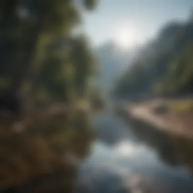Tranquility and Clarity A serene landscape representing tranquility and mental clarity
