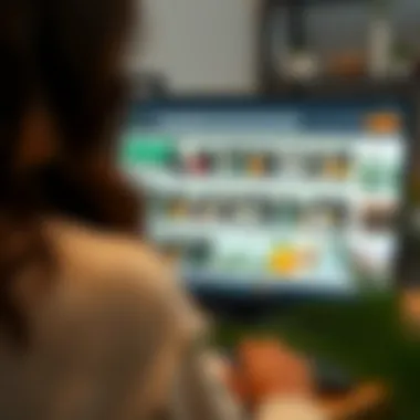 Navigating Online Options for Essential Oils An online platform displaying an array of essential oils for purchase