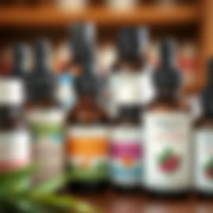 Evaluating Quality in Essential Oils A close-up of high-quality essential oils with labels indicating their sourcing practices