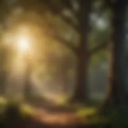 Sunshine filtering through trees symbolizing natural vitamin D