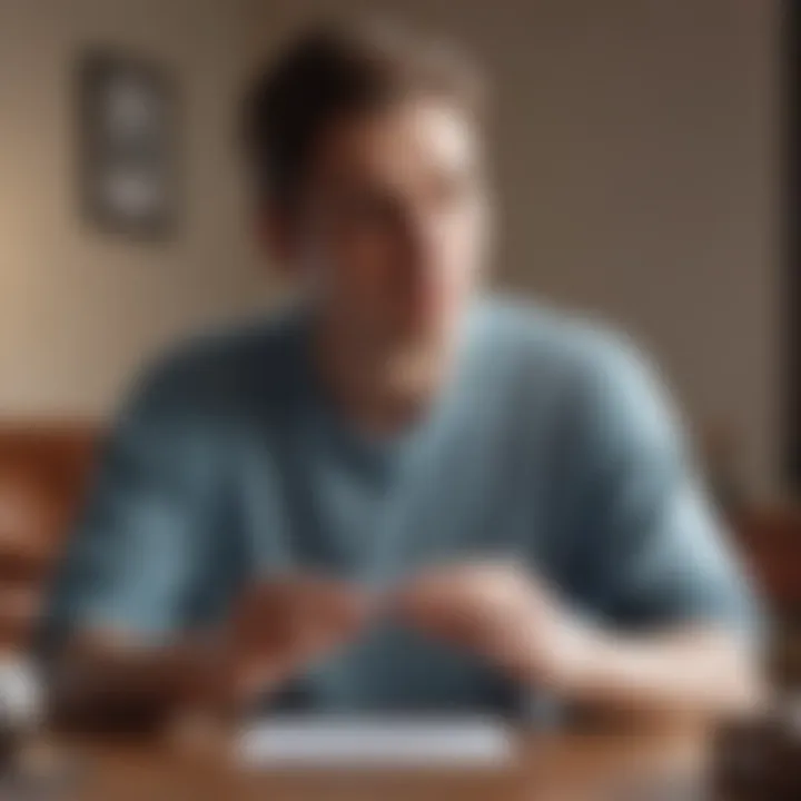 Illustration showing a person making an informed decision about mental health support