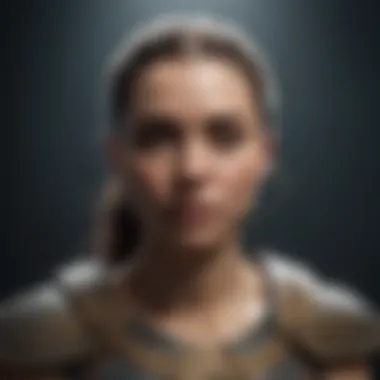 Illustration symbolizing inner strength as a shield