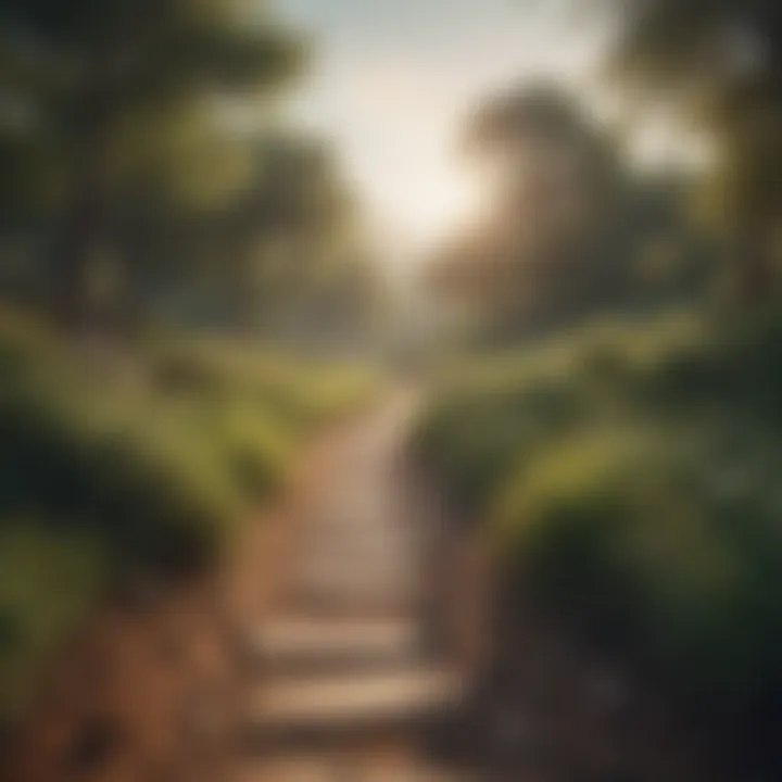 A pathway through a serene landscape illustrating the journey of self-discovery