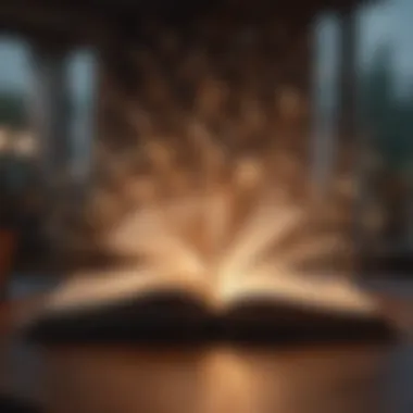 Illuminating Insights An open book with light emanating from its pages