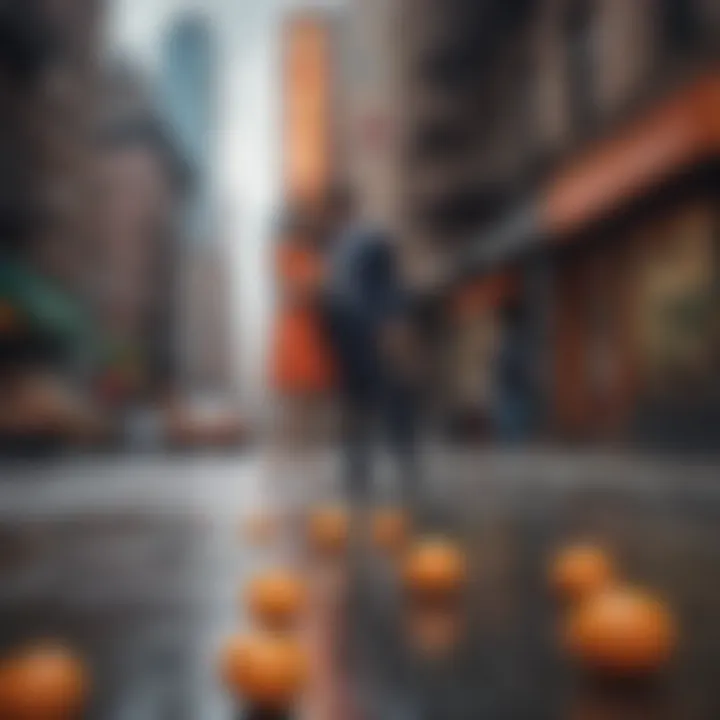 Interplay of clementines and urban environment in New York