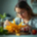 Abstract representation of overeating and its psychological triggers