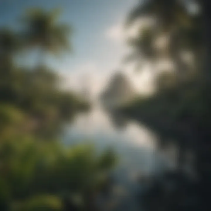 Scenic view of Pacific Island landscape associated with kava cultivation