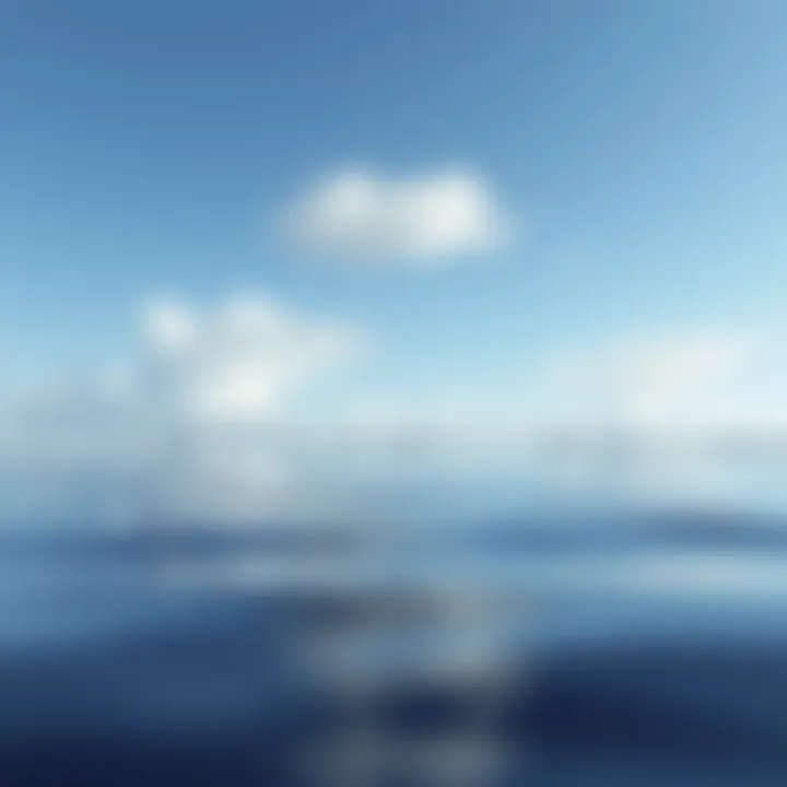 Reflection and Clarity A tranquil water surface reflecting the sky