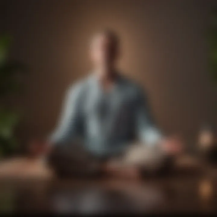 Person meditating for mental well-being