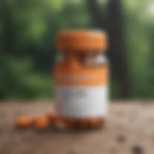 Lexapro Pill Bottle with Nature Background