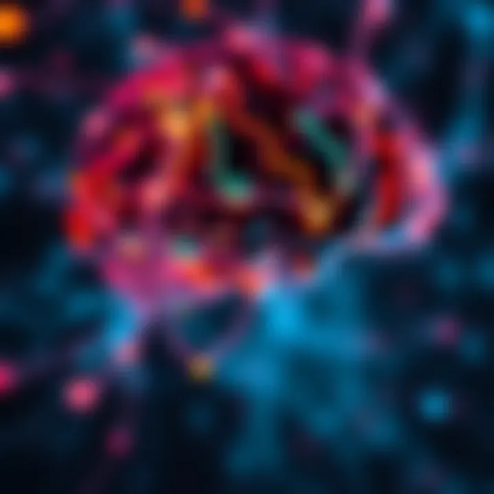 Understanding the Mind: The Complexity of Schizophrenia A colorful abstract representation of brain activity