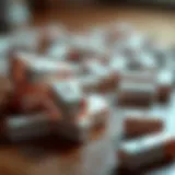 A close-up view of nicotine gum pieces on a table.