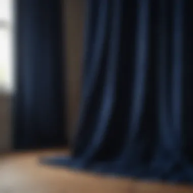 Luxurious Velvet Blackout Curtain in Deep Midnight Blue